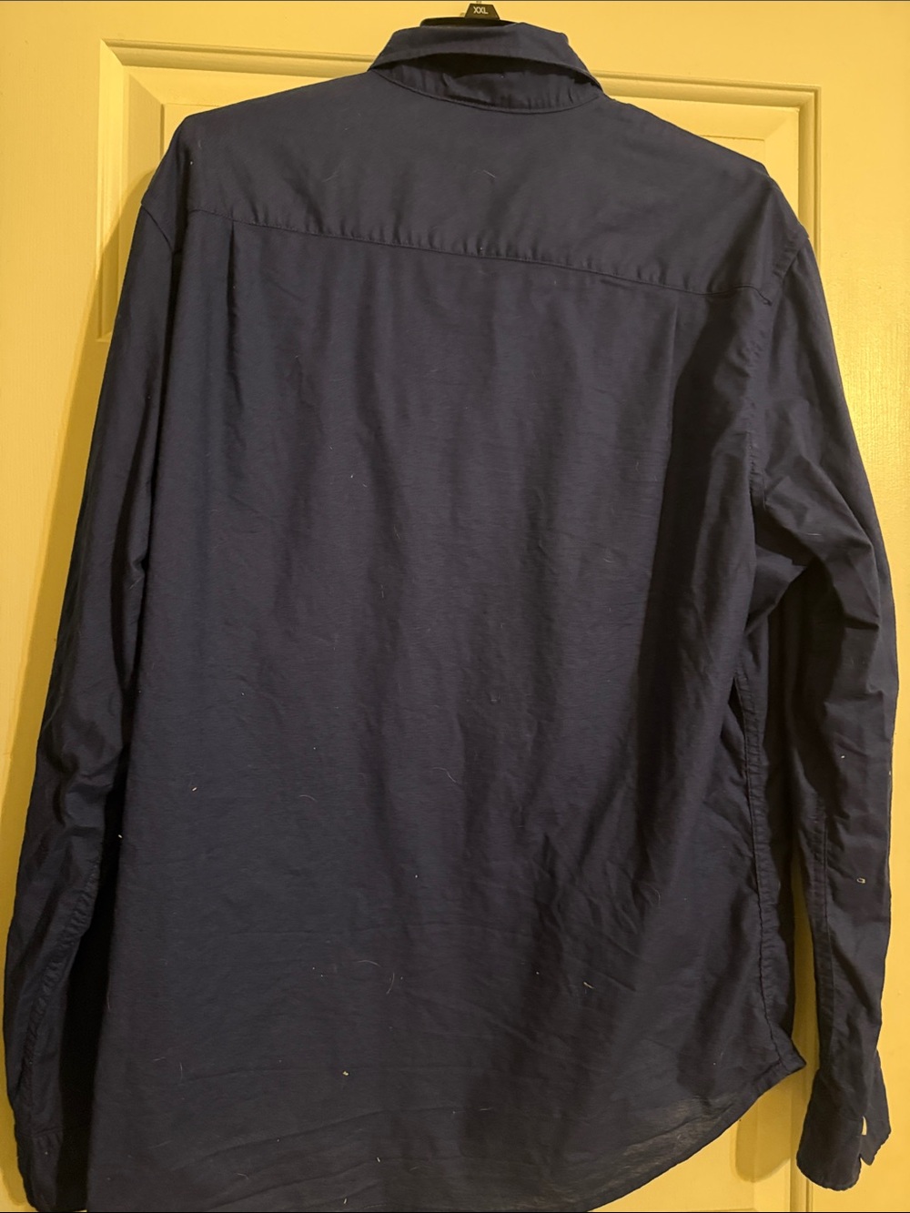 Crown & Ivy Men's Long-Sleeve Button-Down Shirt - Navy Blue Size L Classic Fit - Picture 2 of 3